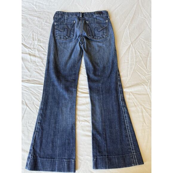 Citizens Of Humanity Y2K Size 25 Dunaway Low Rise Full Leg Crop Jeans Flare Leg - Picture 10 of 10